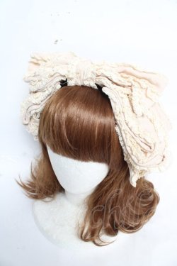 画像1: Hoshibako Works / お人形風シャンティクリームリボンカチューシャ  生成り Y-26-02-01-003-LO-AC-SZ-ZY