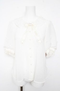 画像1: Angelic Pretty / Sweet Flowerブラウス  白 Y-26-02-01-031-AP-BL-SZ-ZY