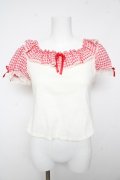 Angelic Pretty / ふんわりパフェカットソー  オフ×赤 Y-26-02-01-033-AP-TO-SZ-ZY