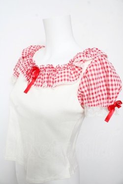 画像3: Angelic Pretty / ふんわりパフェカットソー  オフ×赤 Y-26-02-01-033-AP-TO-SZ-ZY