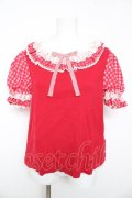 Angelic Pretty / Hummingギンガムカットソー  赤 Y-26-02-01-036-AP-TO-SZ-ZY