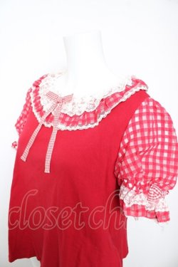 画像3: Angelic Pretty / Hummingギンガムカットソー  赤 Y-26-02-01-036-AP-TO-SZ-ZY