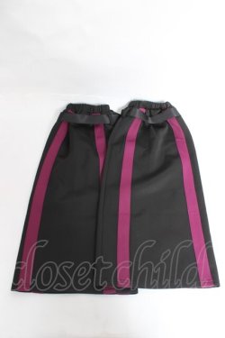 画像2: DearMyLove / 選べる丈ラインジャージレッグウォーマー M-L ブラック×パープル Y-26-02-04-039-EL-ZA-SZ-ZY