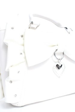 画像5: DearMyLoveRose / ビッグリボンフリルビジューバッグ  アイボリー Y-26-02-04-043-EL-BG-SZ-ZY