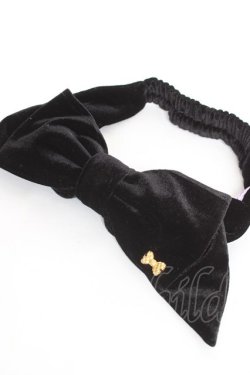 画像1: Angelic Pretty / Lady Ribbonヘアバンド  黒 Y-26-02-04-050-AP-AC-SZ-ZY