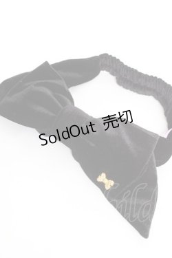 画像1: Angelic Pretty / Lady Ribbonヘアバンド  黒 Y-26-02-04-050-AP-AC-SZ-ZY