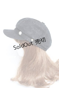 画像2: DearMyLoveRose / アソートビジューレースキャスケット  黒 Y-26-02-04-051-EL-AC-SZ-ZY