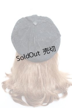 画像3: DearMyLoveRose / アソートビジューレースキャスケット  黒 Y-26-02-04-051-EL-AC-SZ-ZY