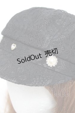 画像5: DearMyLoveRose / アソートビジューレースキャスケット  黒 Y-26-02-04-051-EL-AC-SZ-ZY