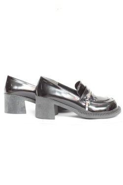 画像4: DearMyLove / シルバージップローファー 22.5cm 黒 Y-26-02-04-061-EL-SH-SZ-ZY