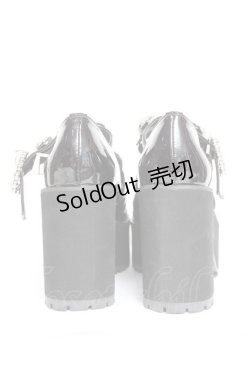 画像3: DearMyLove / キラキラビジューリボン厚底ローファー 22.5cm 黒 Y-26-02-04-062-EL-SH-SZ-ZY