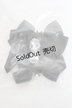 画像6: DearMyLove / キラキラビジューリボン厚底ローファー 22.5cm 黒 Y-26-02-04-062-EL-SH-SZ-ZY