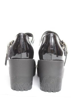 画像3: LOVEHUNTER / ハートリングダブルベルトパンプス S 黒 Y-26-02-04-063-LO-SH-SZ-ZY