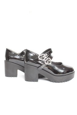 画像4: LOVEHUNTER / ハートリングダブルベルトパンプス S 黒 Y-26-02-04-063-LO-SH-SZ-ZY