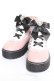 画像1: DearMyLove / ローヒールハートビジューレースアップシューズ 22.5cm ピンク Y-26-02-04-064-EL-SH-SZ-ZY (1)