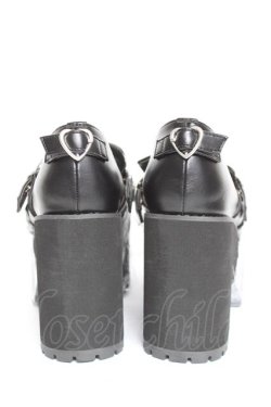 画像3: CHELEAP / クロスベルトリングビジューパンプス M 黒 Y-26-02-04-065-LO-SH-SZ-ZY