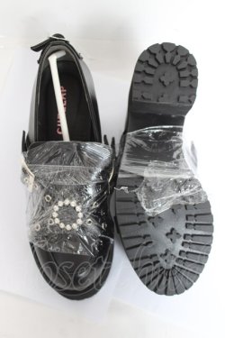 画像5: CHELEAP / クロスベルトリングビジューパンプス M 黒 Y-26-02-04-065-LO-SH-SZ-ZY