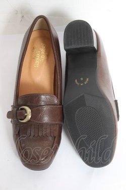 画像5: an another angelus / サイドバックルキルトヒールローファー S ブラウン Y-26-02-04-066-CA-SH-SZ-ZY