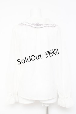 画像2: Amavel / ティーセット刺繍入りジャボ付きブラウス F ラベンダー Y-26-02-04-067-CA-BL-SZ-ZI