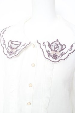 画像4: Amavel / ティーセット刺繍入りジャボ付きブラウス F ラベンダー Y-26-02-04-067-CA-BL-SZ-ZY