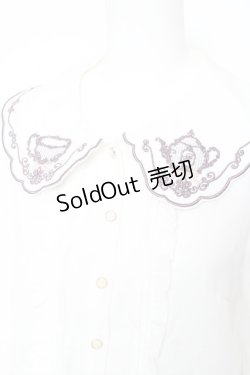 画像4: Amavel / ティーセット刺繍入りジャボ付きブラウス F ラベンダー Y-26-02-04-067-CA-BL-SZ-ZI