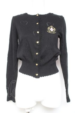 画像1: Angelic Pretty / Wonder Tea Pot刺繍ニットカーディガン  黒 Y-26-02-04-071-AP-TO-SZ-ZY