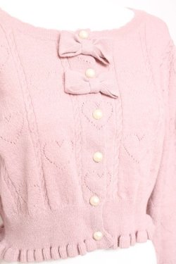 画像3: axes femme kawaii / ハート透かし長袖ニットカーデ M ピンク Y-26-02-04-075-AX-TO-SZ-ZY