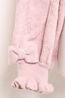 画像4: axes femme kawaii / ハート透かし長袖ニットカーデ M ピンク Y-26-02-04-075-AX-TO-SZ-ZY