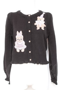 画像1: axes femme kawaii / ハロウィンナイト刺繍カーデ M 黒 Y-26-02-04-076-AX-TO-SZ-ZY