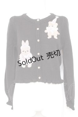 画像1: axes femme kawaii / ハロウィンナイト刺繍カーデ M 黒 Y-26-02-04-076-AX-TO-SZ-ZH