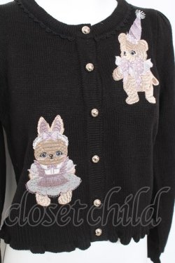 画像3: axes femme kawaii / ハロウィンナイト刺繍カーデ M 黒 Y-26-02-04-076-AX-TO-SZ-ZY