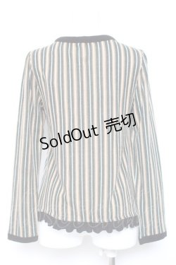 画像2: axes femme / カーディガン風ニットプルオーバー M グリーン Y-26-02-04-079-AX-TO-SZ-ZY