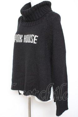 画像2: PINK HOUSE / 2021ハッピーセットロゴハイネックニットトップス  黒 Y-26-02-04-088-LO-SK-SZ-ZY