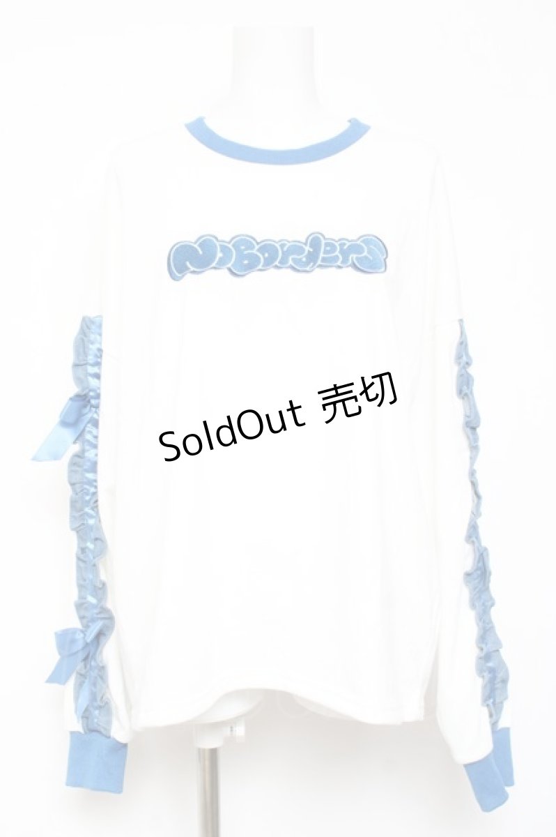 画像1: ACDC RAG / melty planet　ロンT  白×青 Y-26-02-04-091-PU-TO-SZ-ZS (1)