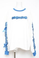 画像1: ACDC RAG / melty planet　ロンT  白×青 Y-26-02-04-091-PU-TO-SZ-ZS (1)