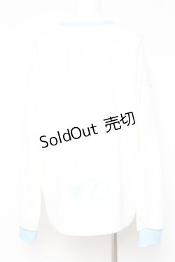 画像2: ACDC RAG / なかみタケオコラボ 恋愛界隈01ちゃん ロンT  ホワイト×サックス Y-26-02-04-092-PU-TO-SZ-ZY