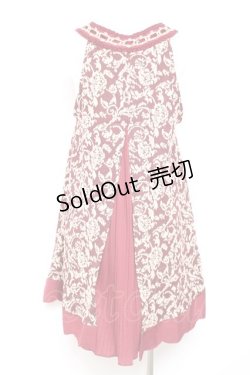 画像3: axes femme / サイドリボンデザイン総柄ジャンパースカート M ワイン Y-26-02-04-097-AX-OP-SZ-ZT173