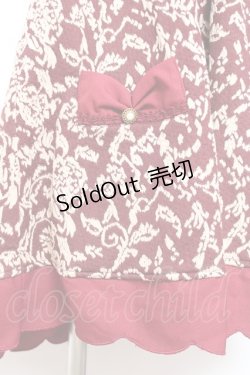 画像4: axes femme / サイドリボンデザイン総柄ジャンパースカート M ワイン Y-26-02-04-097-AX-OP-SZ-ZT173