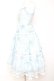 画像2: Mademoiselle Pearl / Embroidery Bodice Blue Floral Dress XS サックス Y-26-02-04-098-LO-OP-SZ-ZY (2)
