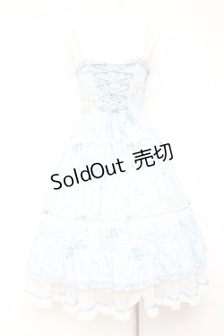 画像3: Mademoiselle Pearl / Embroidery Bodice Blue Floral Dress XS サックス Y-26-02-04-098-LO-OP-SZ-ZY