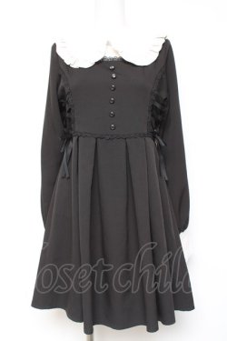 画像1: DearMyLove / サイドレースアップリボンワンピース M 黒 Y-26-02-04-100-EL-OP-SZ-ZY