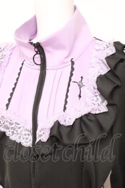 画像4: DearMyLove / 十字架刺繍フリルシスタージャージワンピース L パープル×ブラック Y-26-02-04-102-EL-OP-SZ-ZY