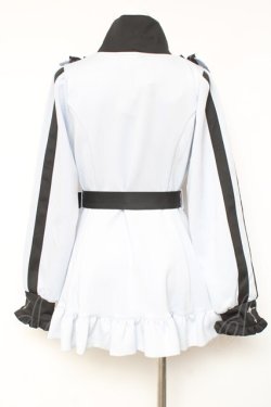 画像3: DearMyLove / 十字架刺繍フリルシスタージャージワンピース M サックス×ブラック Y-26-02-04-103-EL-OP-SZ-ZY