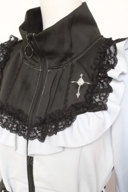 画像4: DearMyLove / 十字架刺繍フリルシスタージャージワンピース M サックス×ブラック Y-26-02-04-103-EL-OP-SZ-ZY