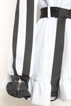 画像5: DearMyLove / 十字架刺繍フリルシスタージャージワンピース M サックス×ブラック Y-26-02-04-103-EL-OP-SZ-ZY