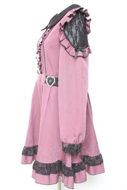 画像2: DearMyLove / キラキラビジューレース重ねフリルワンピース LL パープル Y-26-02-04-104-EL-OP-SZ-ZY