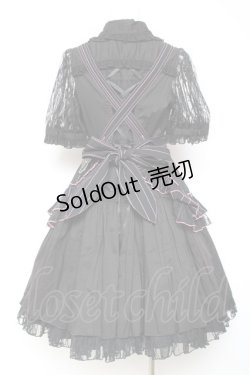 画像3: ALGONQUINS / エプロンジャンスカワンピースセット  黒×ピンク Y-26-02-04-106-AL-OP-SZ-ZY