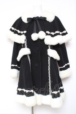 画像1: BABY, THE STARS SHINE BRIGHT / ミルキーコート  黒×白 Y-26-02-04-107-BA-CO-SZ-ZY