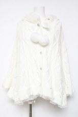 画像1: Ank Rouge / くまちゃんケーブルニット M 白 Y-26-02-04-108-CA-CO-SZ-ZTC001 (1)