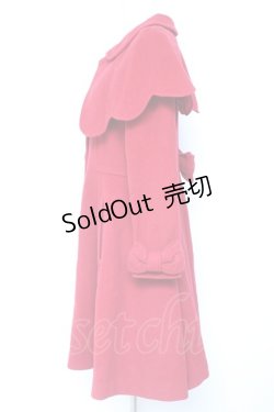 画像2: Leur Getter / スカラップケープコート M レッド Y-26-02-04-109-LU-CO-SZ-ZY